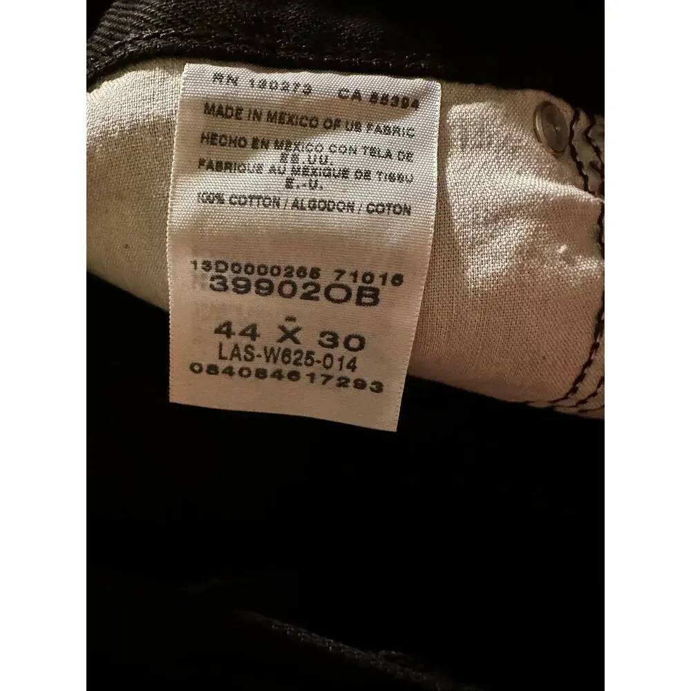 Wrangler Rugged Wear Classic Fit Jeans, Men's, Black, Size 44x30, NWT